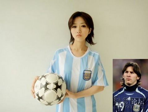Football High 中国の美少女が有名サッカー選手に変身している画像