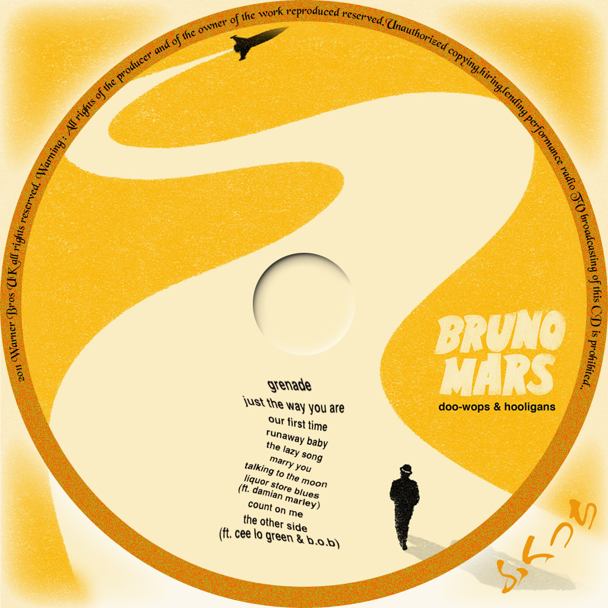 ふくっちの音楽CD/DVDカスタムレーベル Bruno Mars - Doo-Wops & Hooligans