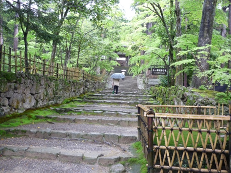 西明寺の果てしない階段です
