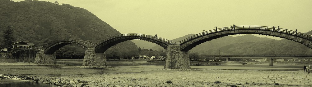 錦帯橋（古写真パノラマ風）-s