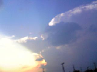 青空と夕陽の雲☆